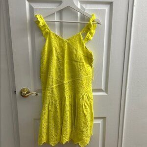 Kids Yellow Eyelet Dress